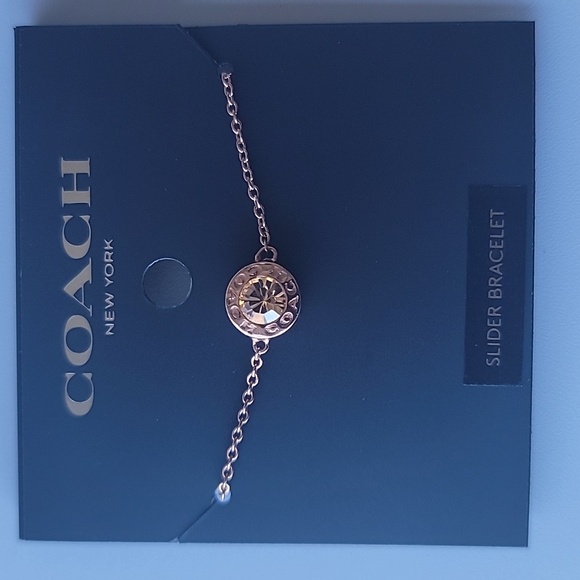 Coach Gold Tone Slider Ladies Braclet - Picture 2 of 5